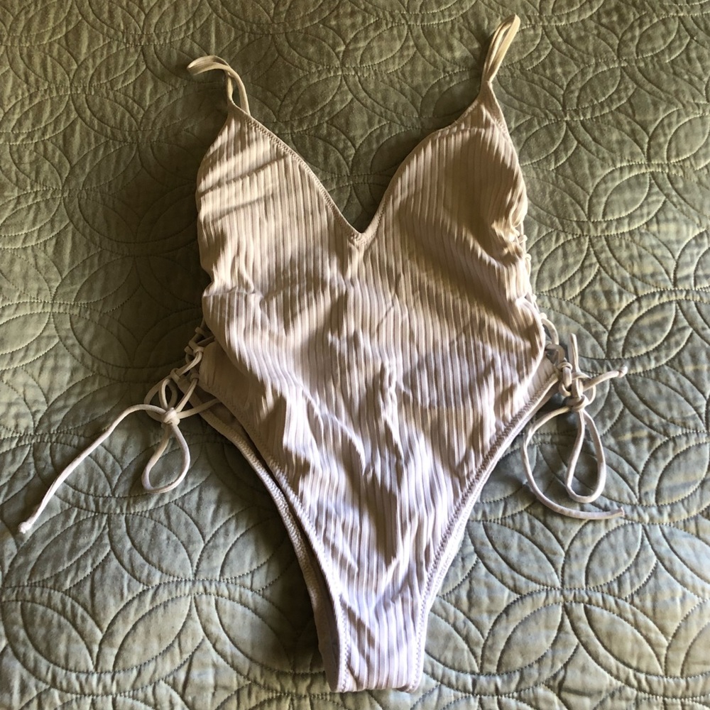 Zara WHITE one piece bathing suit!!